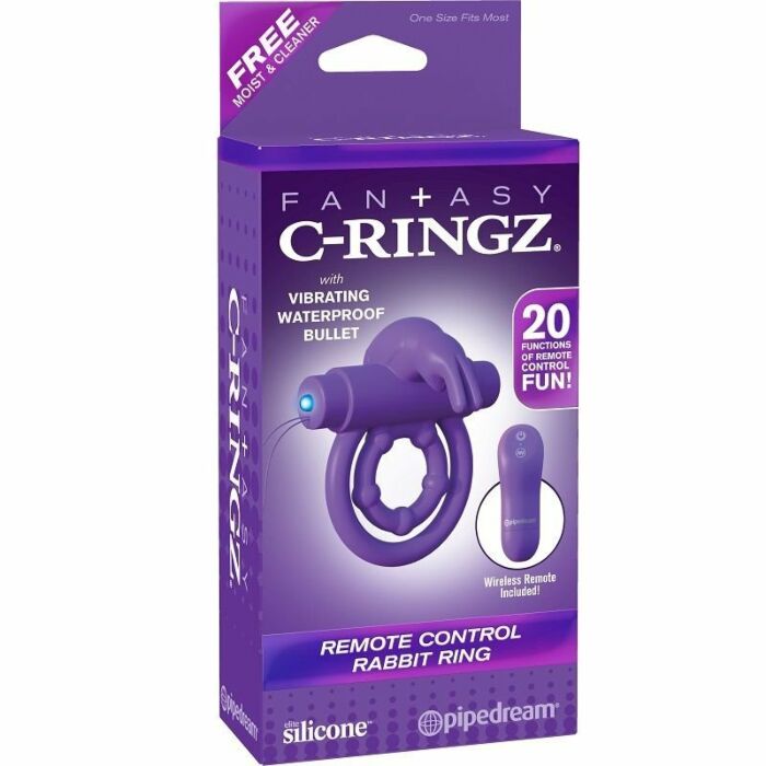 Fantasy c-ringz anillo vibrador control remoto morado