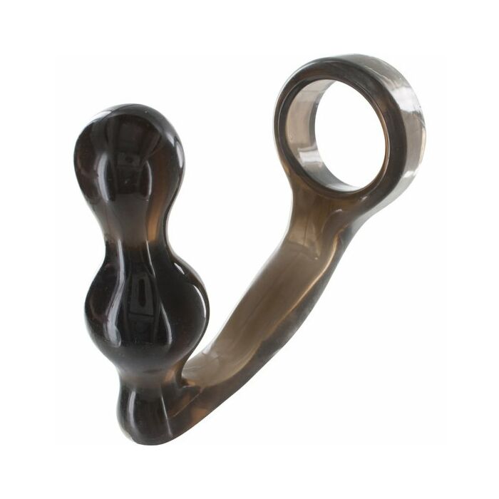 Manpower plug con anillo para el pene gris