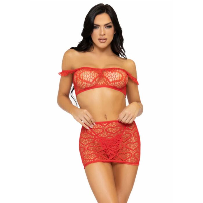 Conjunto Sensual Rojo Triple Tentación