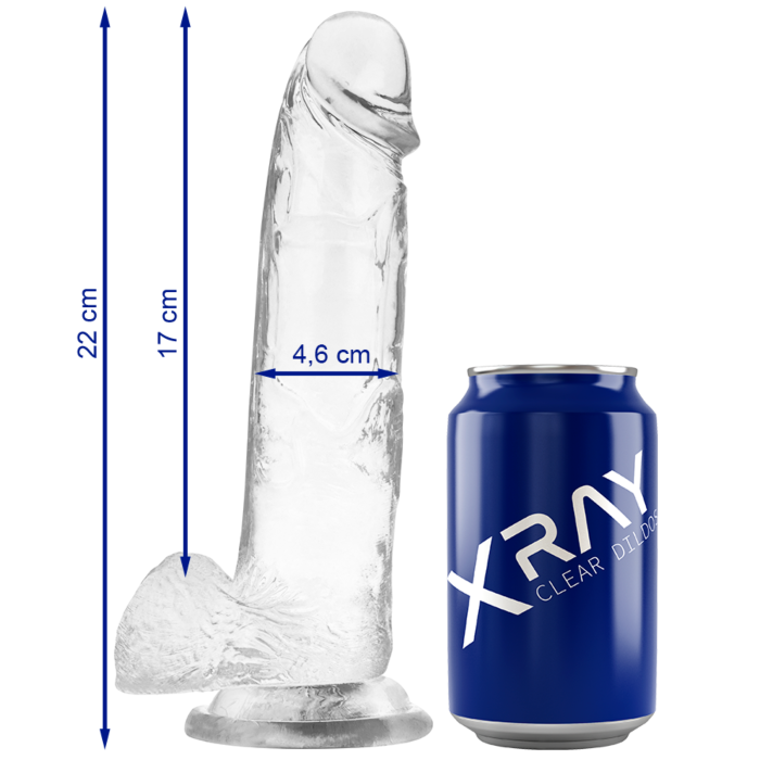 Dildo Crystal Clear 22 cm - Realismo Transparente