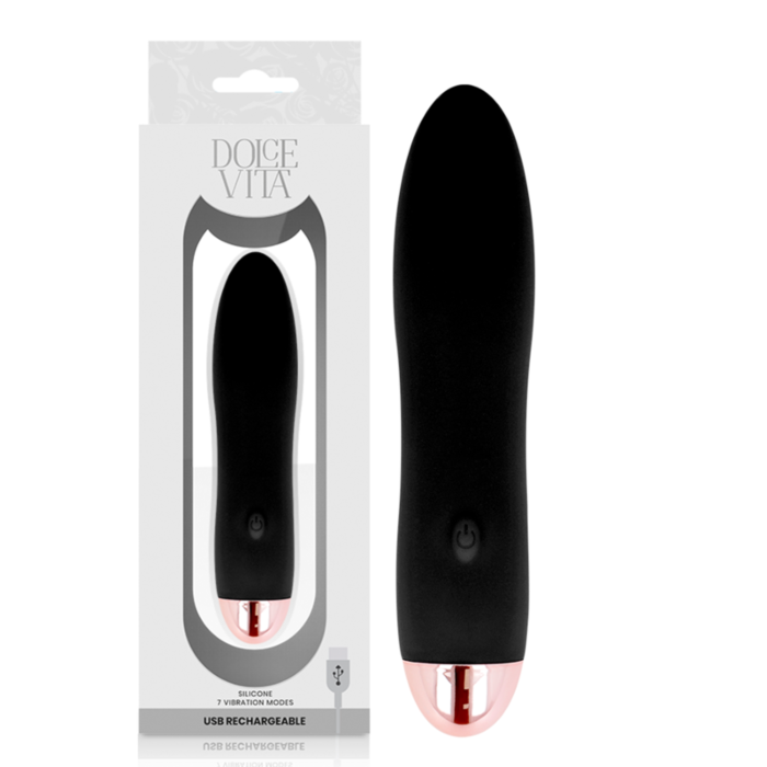Vibrador Recargable Eclipse - Negro 7 Velocidades