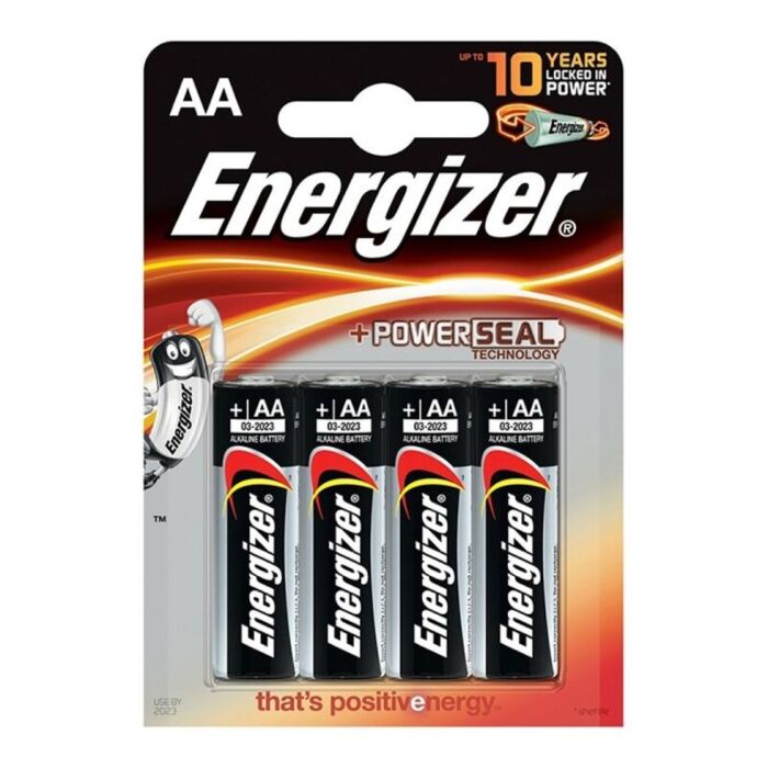 Pilas Alcalinas Energizer AA LR6 - Pack 4 Unidades