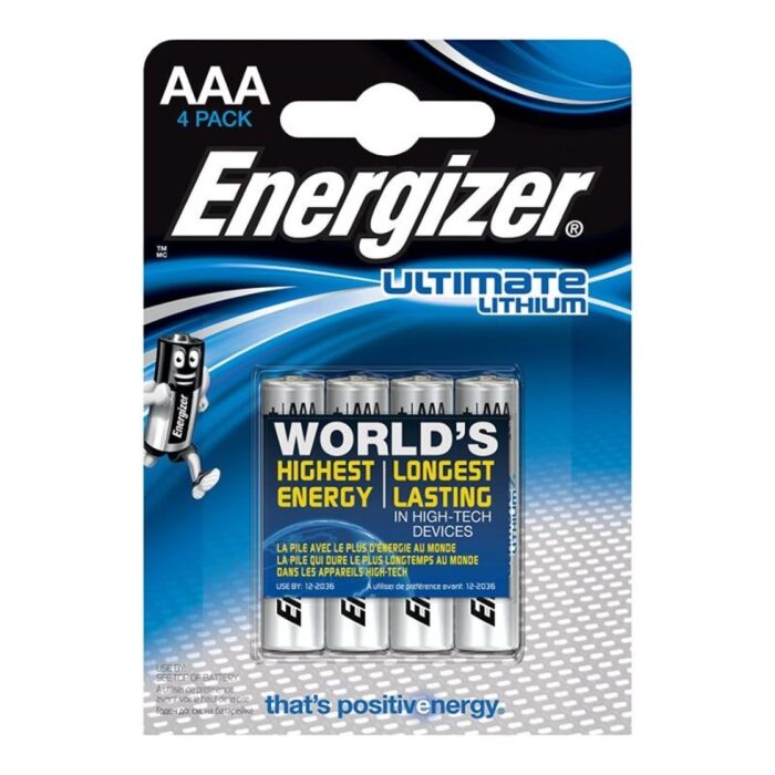 Pilas Energizer Ultimate Lithium AAA 1,5V (Blíster 4)