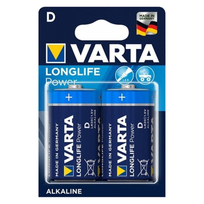 Pila Alcalina Varta Longlife LR20 - Pack Doble