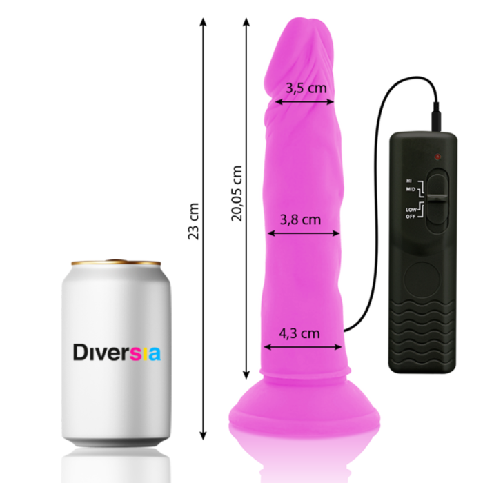 FlexiVibe - Dildo Vibrante 23cm - Lila