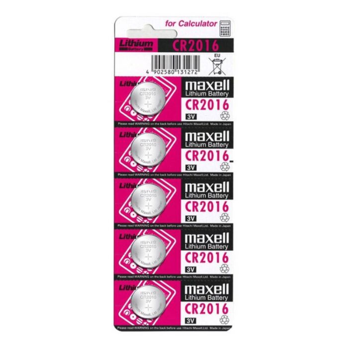 Pilas Maxell CR2016 3V - Pack 5