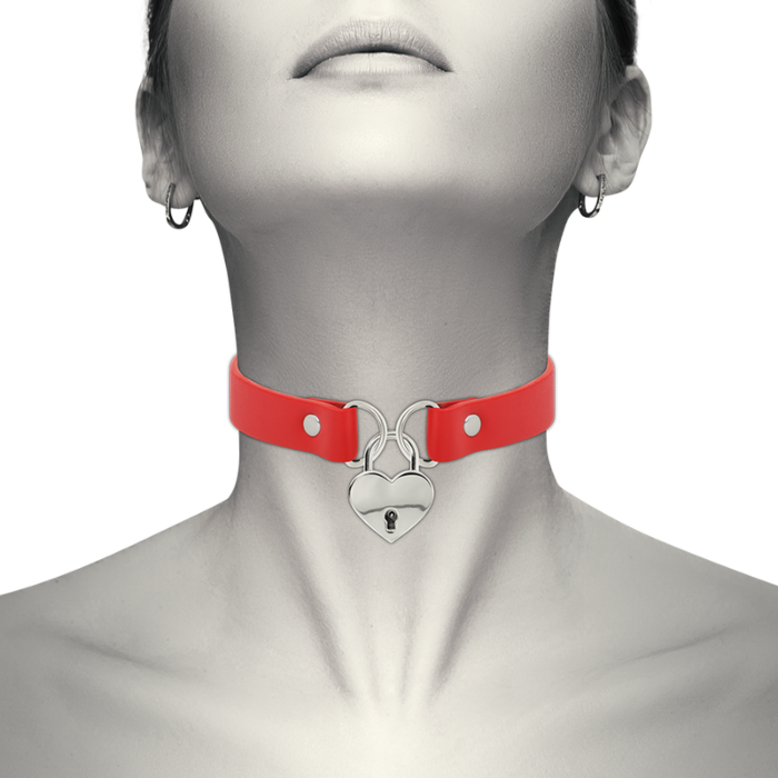 Collar Rojo Corazón Vegan