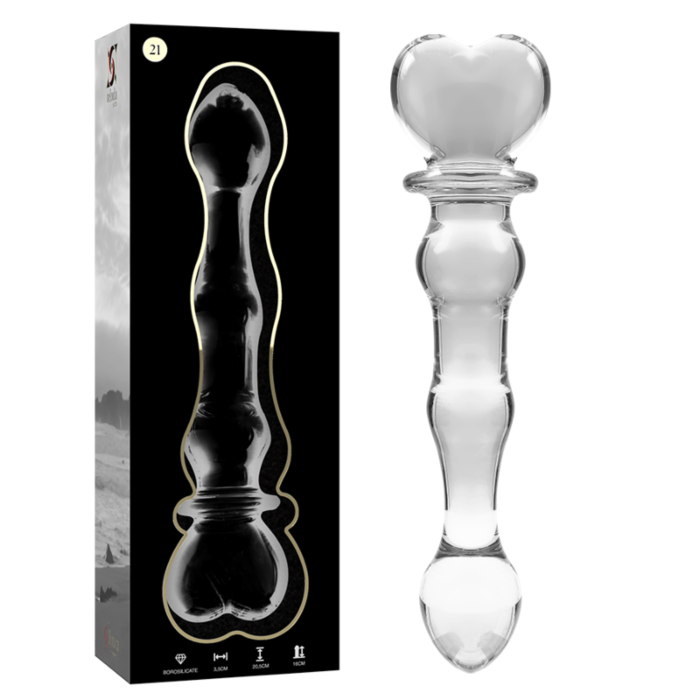 Dildo Nebuloso de Cristal Borosilicato - Transparente