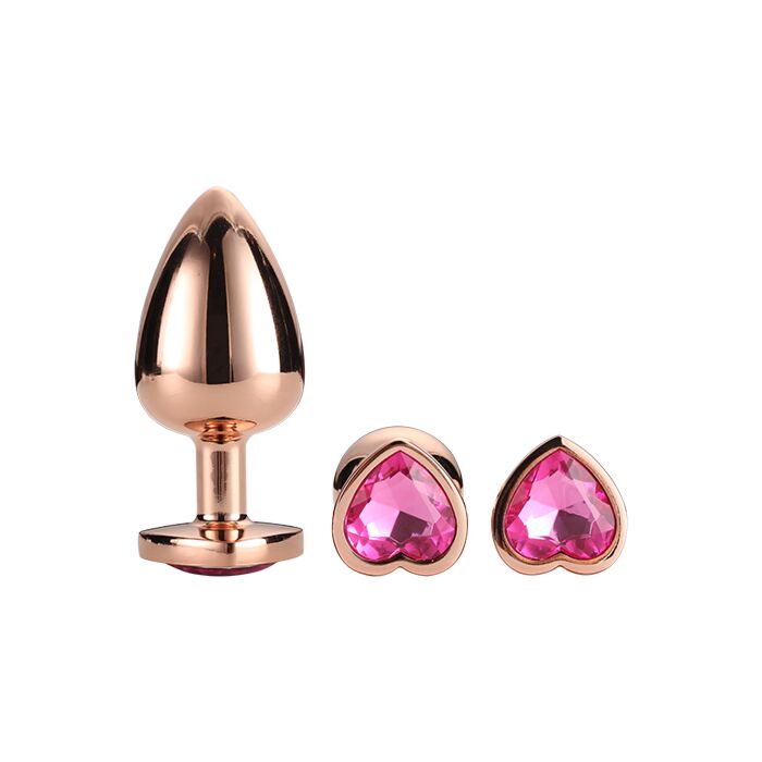 Juego de Tapones Love Rose Gold Brillante