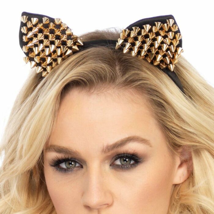 Leg avenue diadema gatito tachuelas gold
