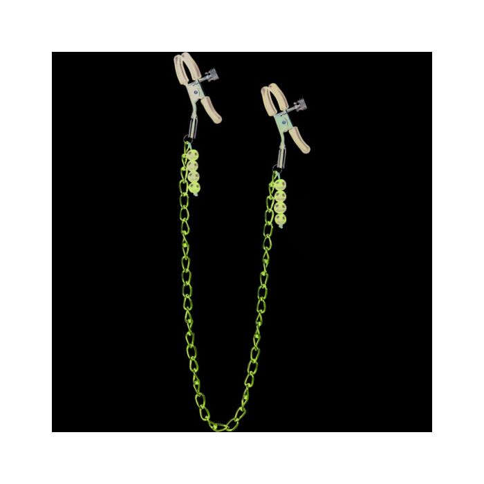 Pinzas para pezones con cadena morado