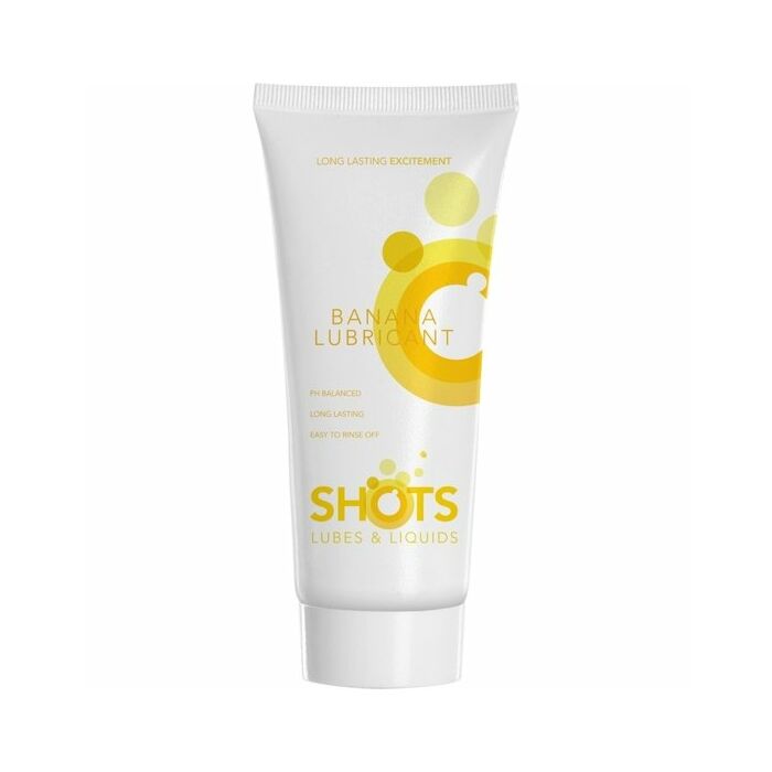 Shotslube lubricante base agua sabor a platano 100ml