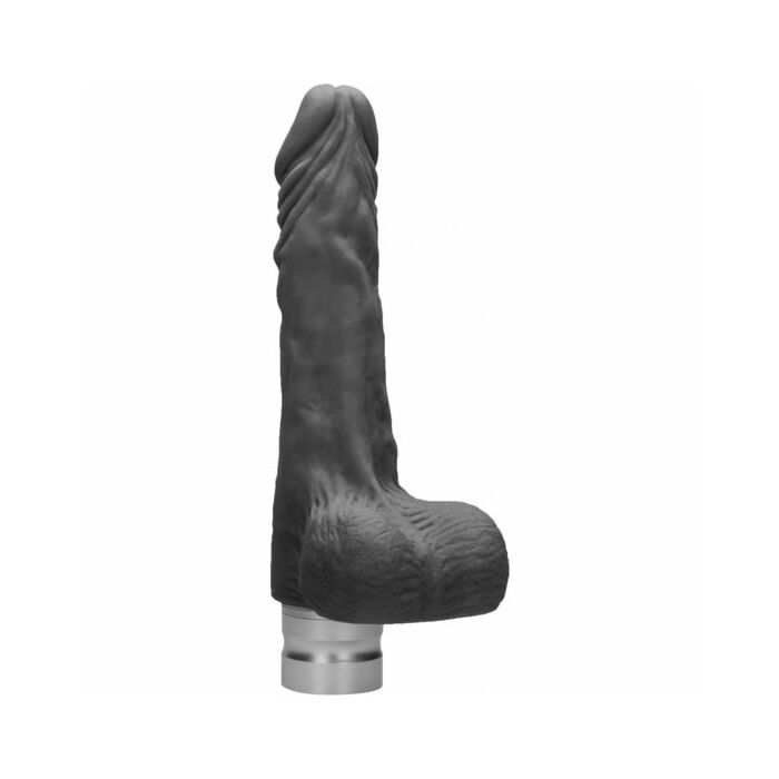 Pene realístico con vibración 17cm - negro