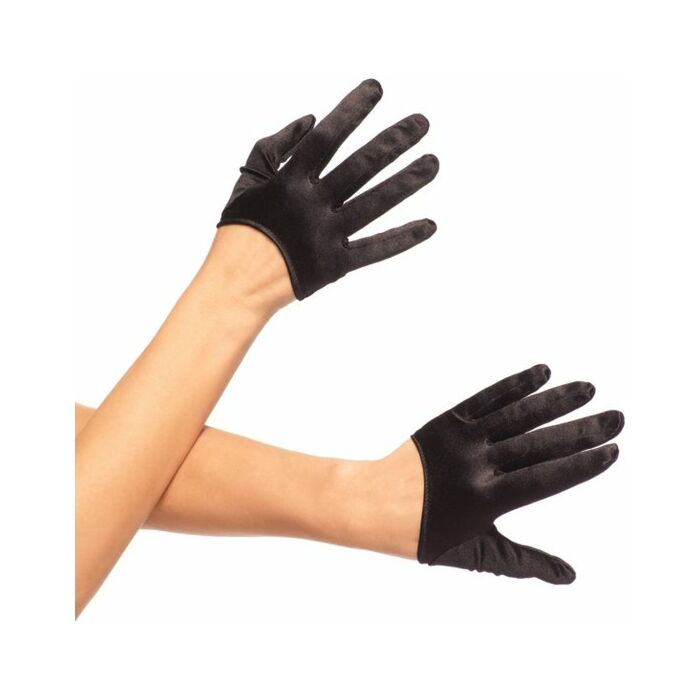 Leg avenue guantes cortos saten negro