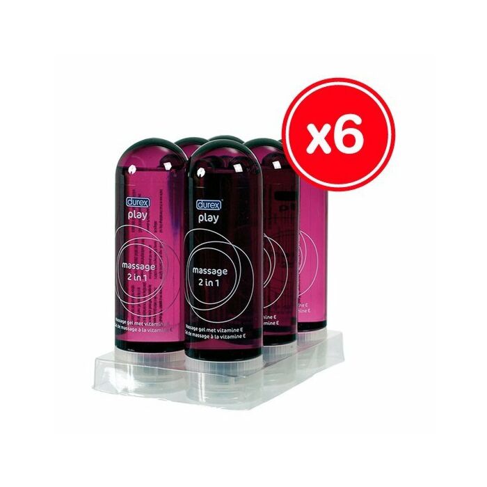 Durex play gel de masaje  2 en 1 200 ml (6 uds)