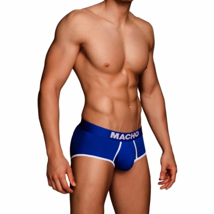 Macho - ms089 calzoncillo deportivo azul talla s