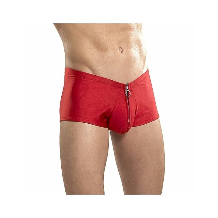 Male power boxer con cremallera rojo