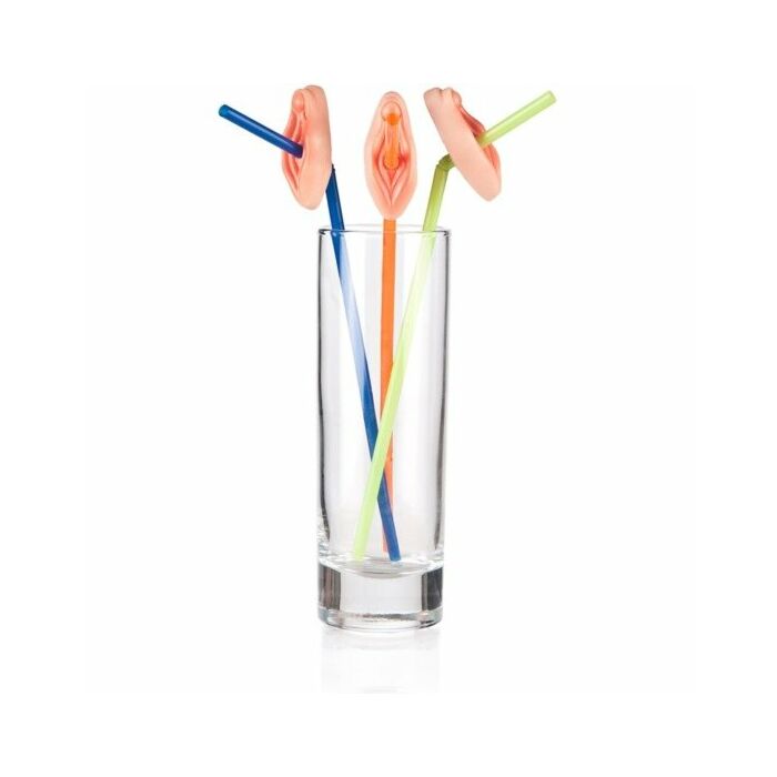 Pajitas sexys forma de chichi