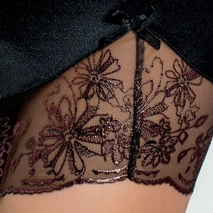 Passion brida chemise & tanga negro s/m