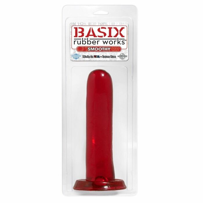 Basix pene de gelatina smoothy 13 cm rojo