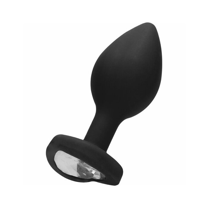 Diamond heart butt plug - regular - negro