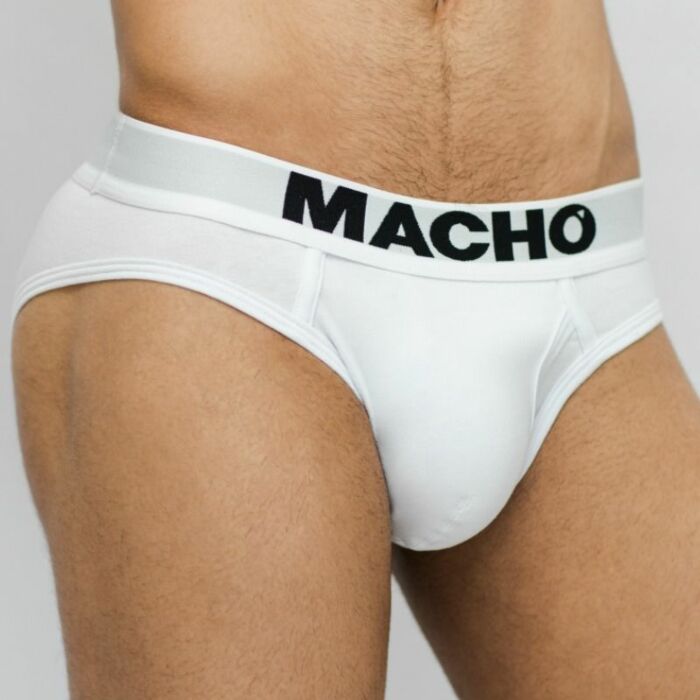 Macho - mc126 calzoncillo corto blanco talla s