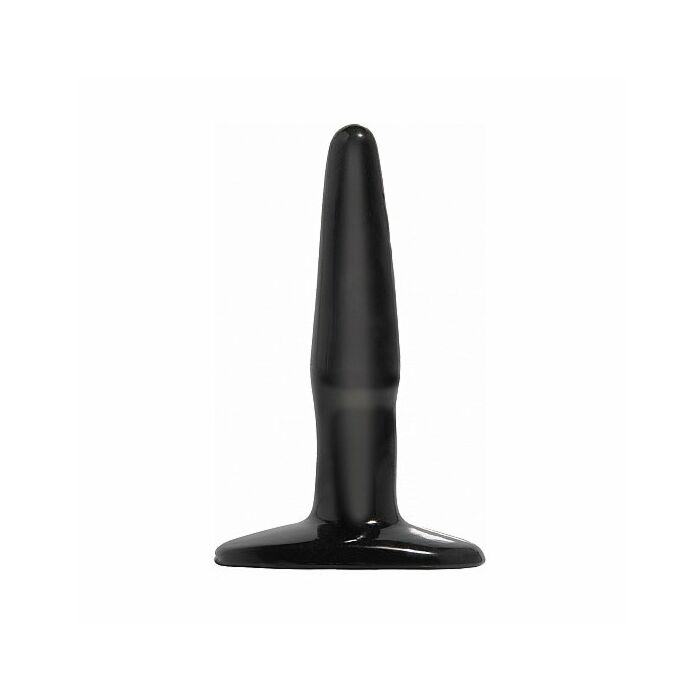Basix mini plug anal de gelatina negro 9cm