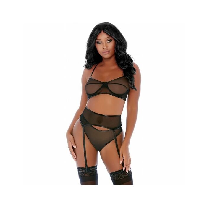 Set Lingerie Contrast Noir