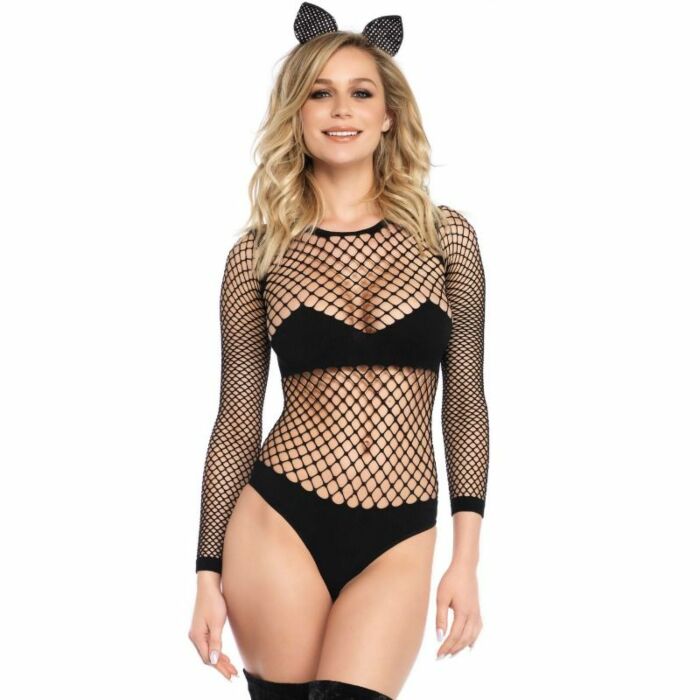 Leg avenue body cuerpo de red manga larga talla s/m