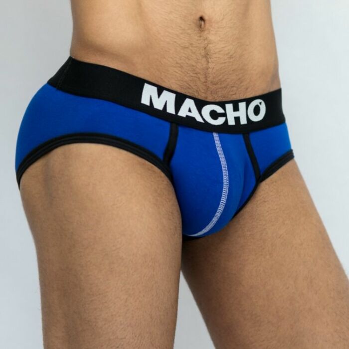 Macho - ms129 calzoncillo corto azul talla s