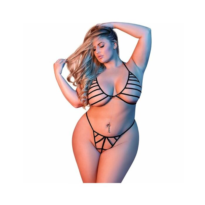 Conjunto con tiras - negro