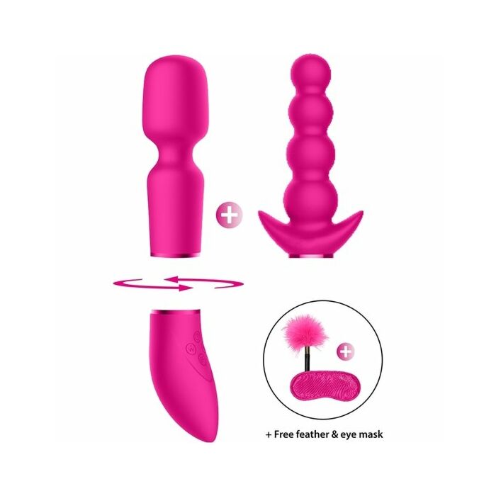 Pleasure kit anal y vibrador - rosa