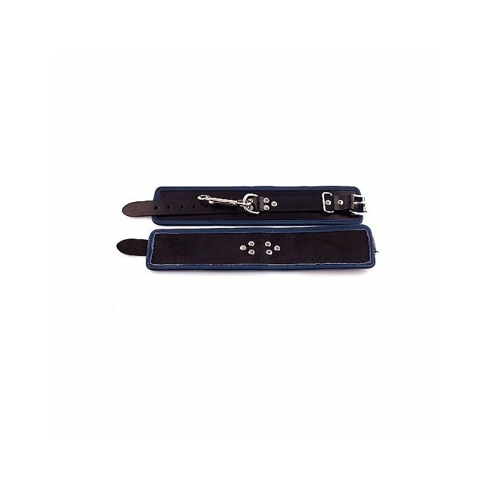 Brazalete de tobillo cuero azul