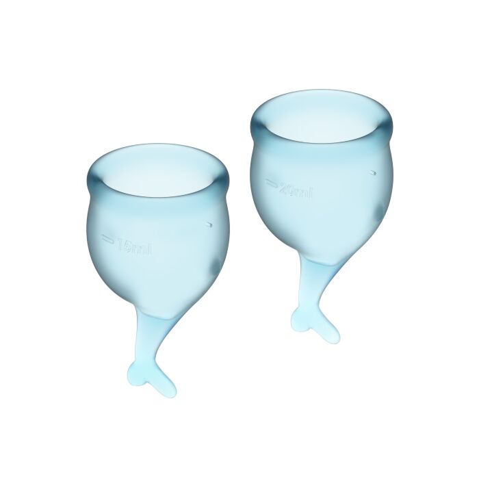 Satisfyer feel secure kit copa menstrual azul claro 15+20ml