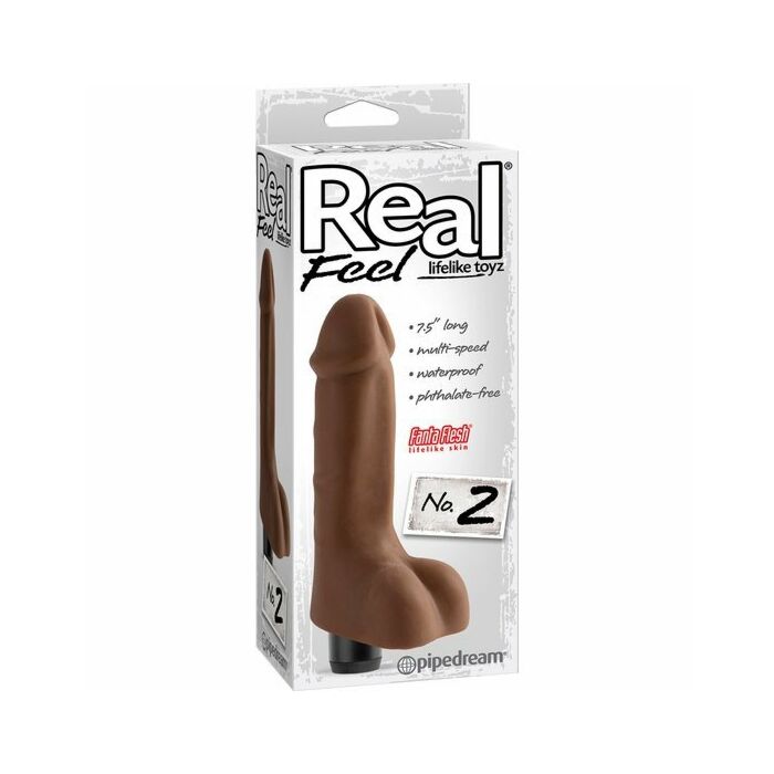 Real feel lifelike toyz vibrador num 2 marron