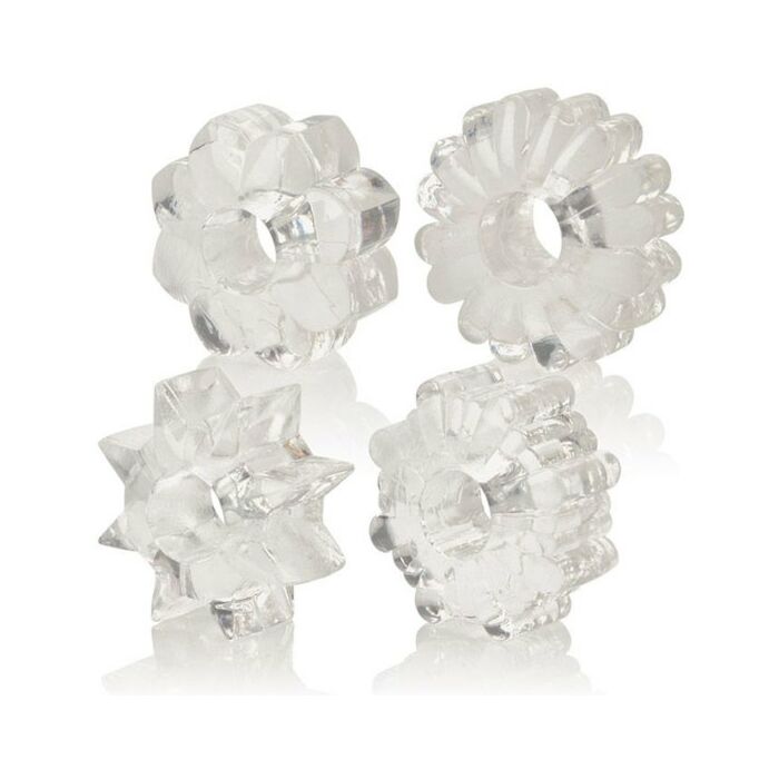 Anillos silicona basicos  4 pack - transparentes