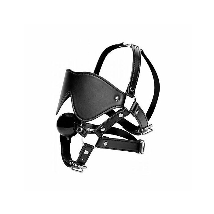 Arnés con máscara y mordaza