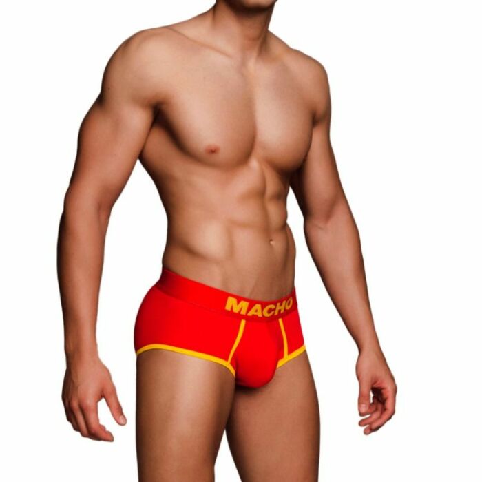 Macho - ms089 calzoncillo deportivo rojo talla s