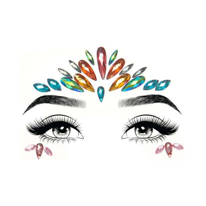 Avri joyas para el rostro autoadhesivas