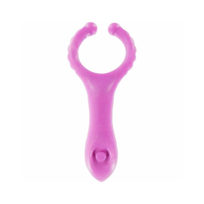 Anillo pene con estimulador de clitoris lila