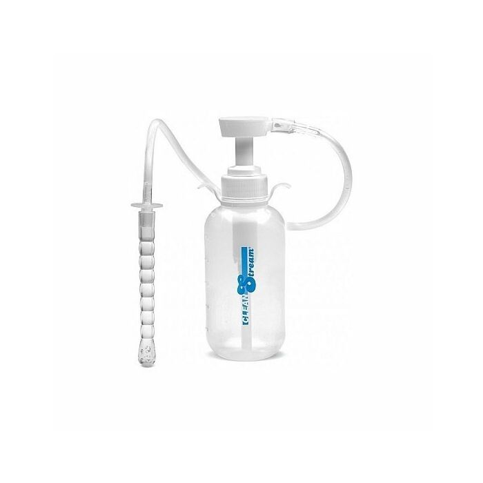 Pump action enema botella con dosificador - transparente
