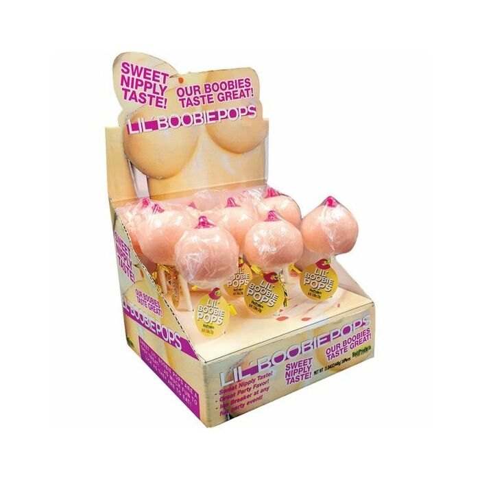 Caja de 9 uds piruletas boobie pops
