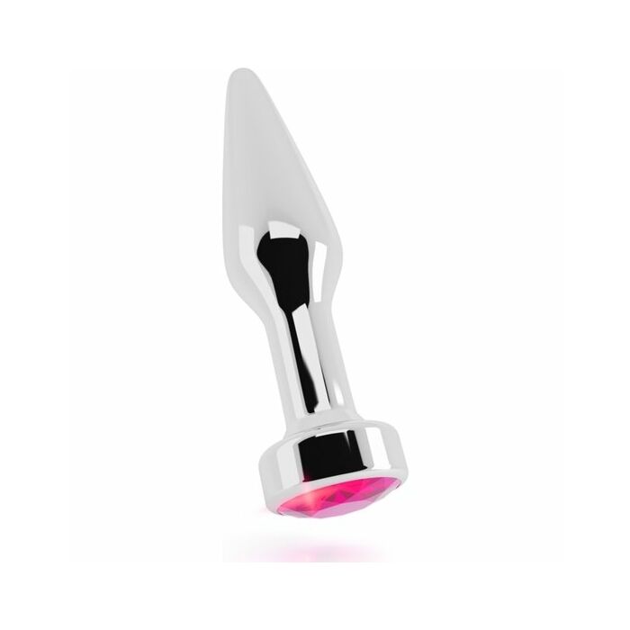 Rich r9 silver plug anal metal pink saphire 10cm