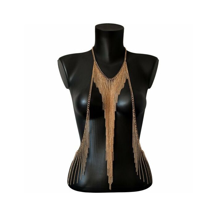 Body chain multicapa triángulo dorado