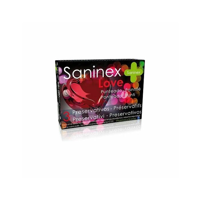 Saninex preservativos love punteado 3uds