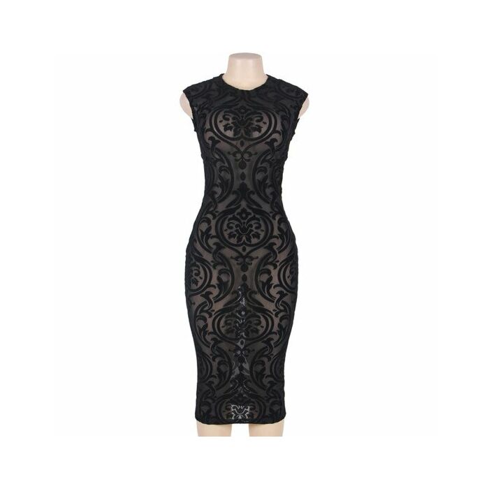 Vestido embroidery negro