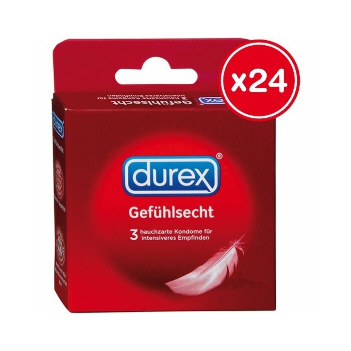 Durex sensitivos 3 uds (24 cajas)
