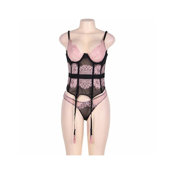 Corset pink lace rosa