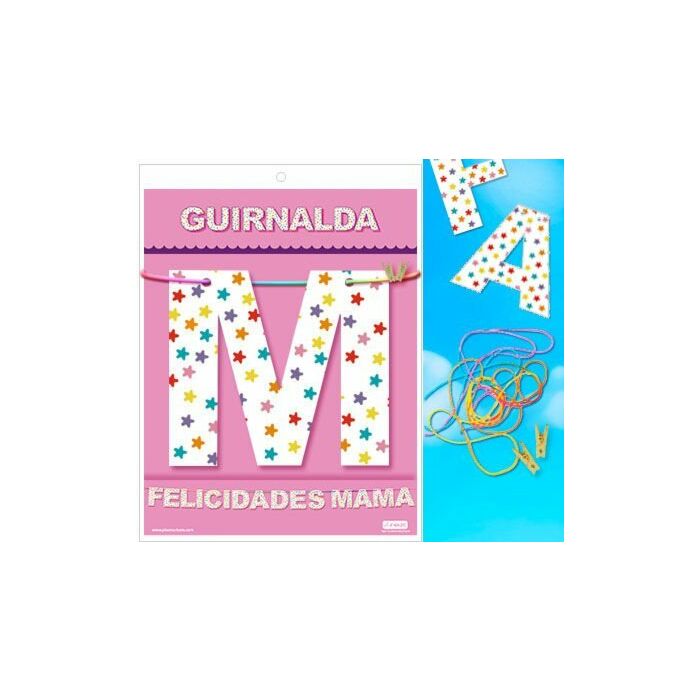 Guirnalda felicidades mama (cartulina 220gr)