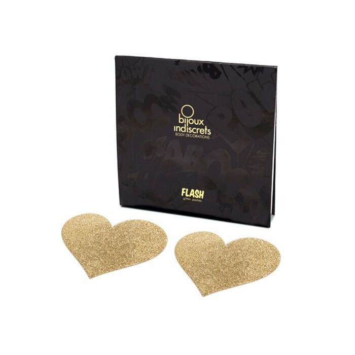 Pezoneras Brillantes Oro Corazón